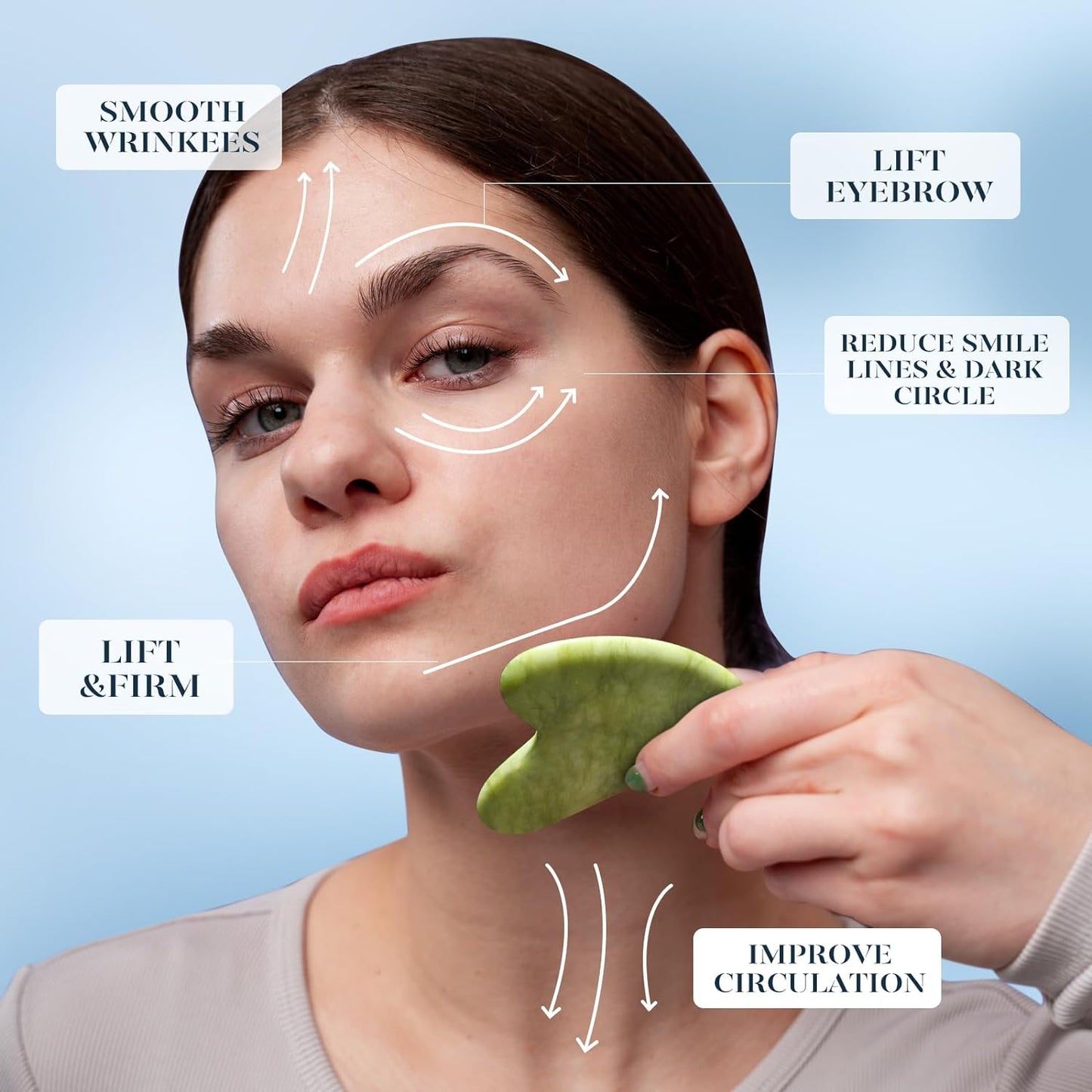 Icyme Ice Roller for Face and Gua Sha Facial Tool Set, Ice Face Roller Reduces Puffiness Relieves Migraines Skin Care Tools, Self Care for Women - Pink