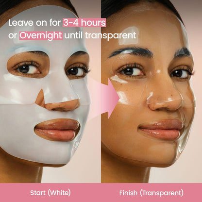 Bio-Collagen Real Deep Mask, Hydrating Overnight Hydrogel Face Mask, Pore Minimizing, Elasticity, Plumping, after Sun Care, Travel Essentials for Women, Korean Skin Care | 1.19Oz(34G) X 4Ea