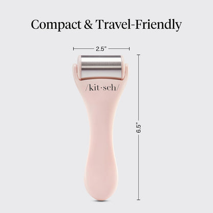 Ice Roller for Face – Stainless Steel Ice Face Roller to Reduce Puffiness, Redness & Headaches – Cooling Facial Roller for Skin Care, Irritation Relief & Spa-Like Experience at Home - Pink