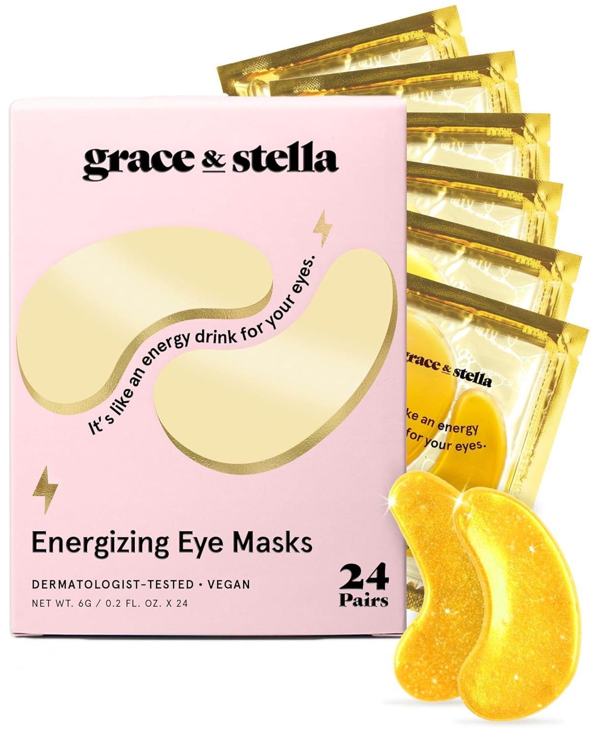 Award Winning under Eye Mask - Birthday Gifts for Women - Gel Eye Patches for Dark Circles, Puffy Eyes, Undereye Bags - Gifts for Mom - Travel Essentials - Vegan (24 Pairs, Gold)