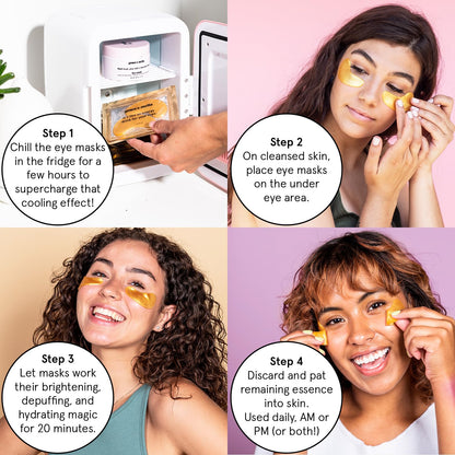 Award Winning under Eye Mask - Birthday Gifts for Women - Gel Eye Patches for Dark Circles, Puffy Eyes, Undereye Bags - Gifts for Mom - Travel Essentials - Vegan (24 Pairs, Gold)