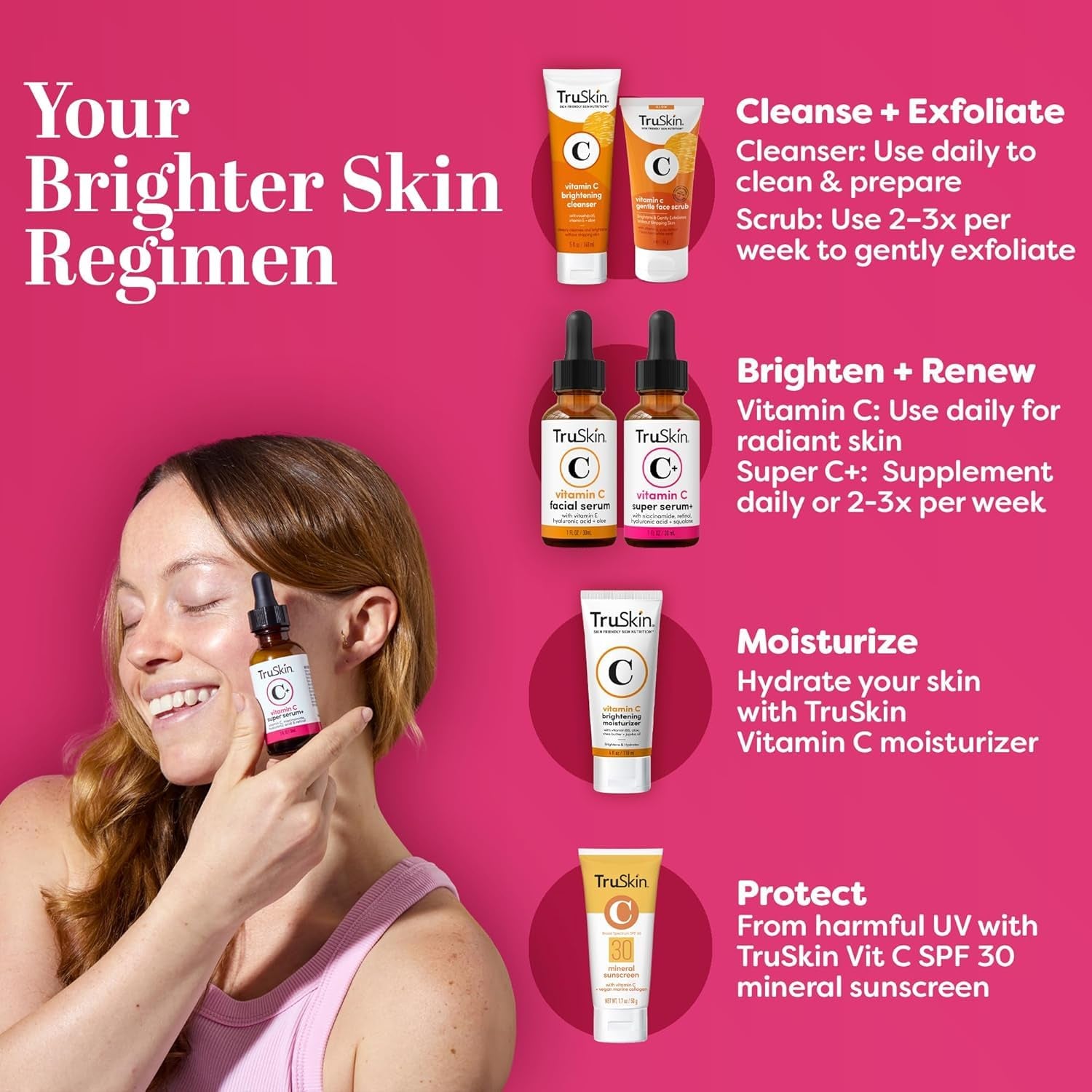 Vitamin C Super Serum for Face - Five Skin Benefits in One Serum with Vitamin C, Retinol, Niacinamide, Hyaluronic Acid & Squalane - Brighten, Firm & Smooth the Look of Skin - 1 Fl Oz