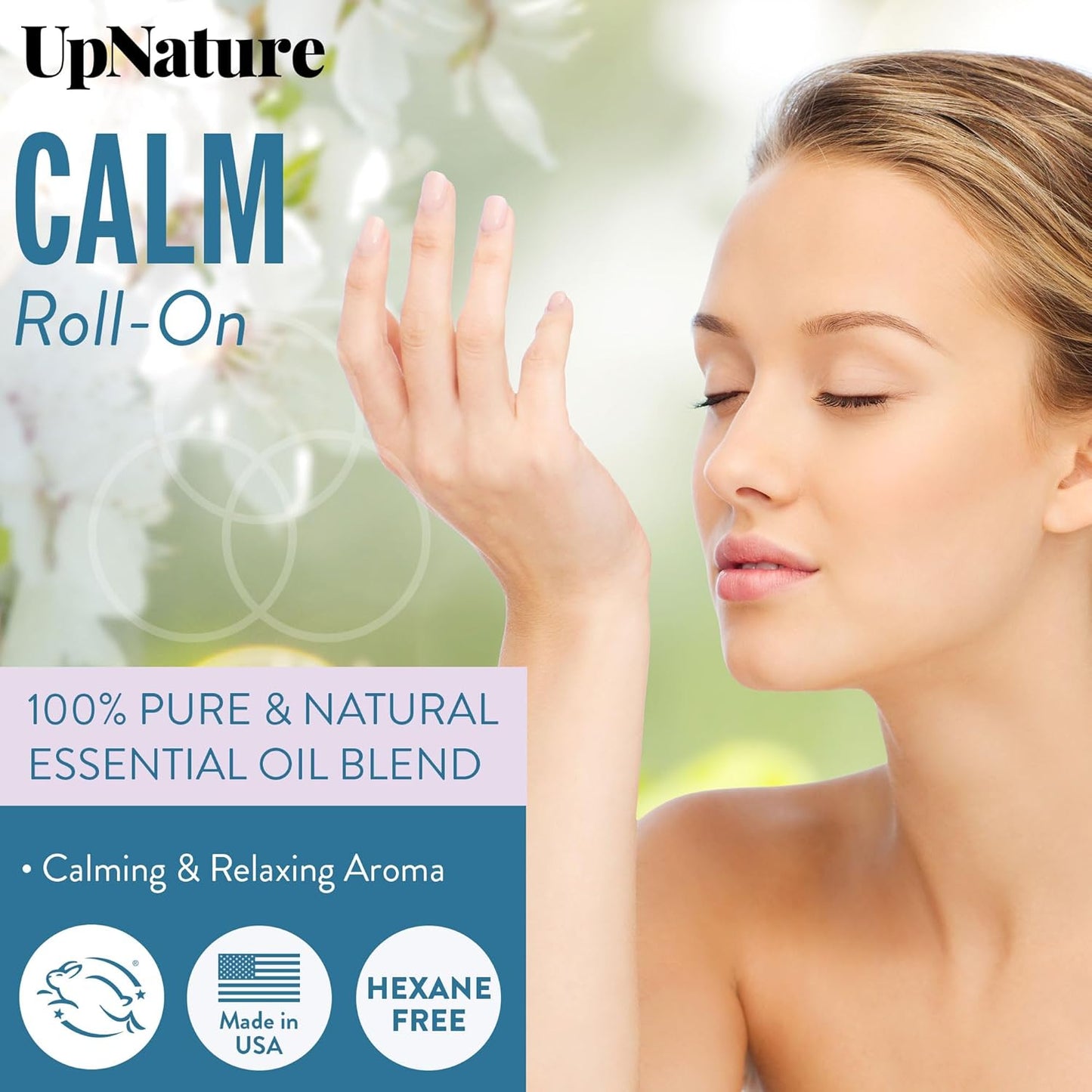 Calm Essential Oil Roll on - 100% Natural Aromatherapy Blend for Relaxation Relief - Self Care Gifts for Women Easter Basket Stuffers for Teens